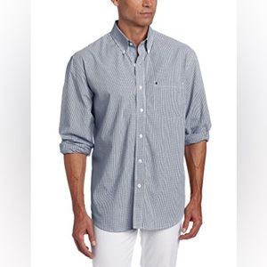 IZOD Men's Premium Performance Natural Stretch Check Long Sleeve Shirt